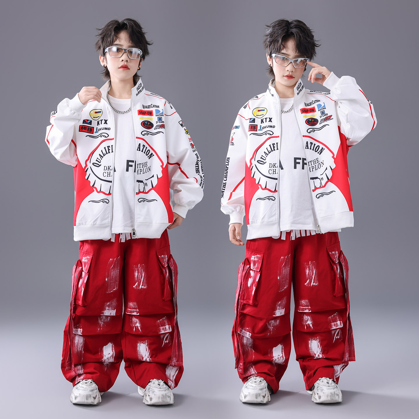 Street Fashion Boy - Boys K-pop Fashion Print Jacket Street
