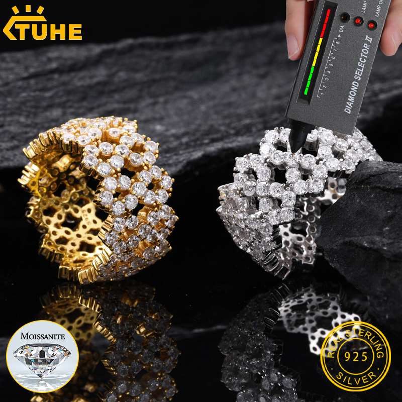 Street Fashion Rings - TUHE Iced Out Men Rings Moissanite