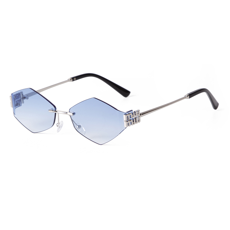Street Fashion China Models - Trend Hexagon Rimless Sunglasses Women Men