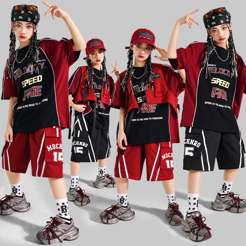 Street Fashion Outfit Girl - Teenage Fashion Hiphop Jazz Dance Costumes