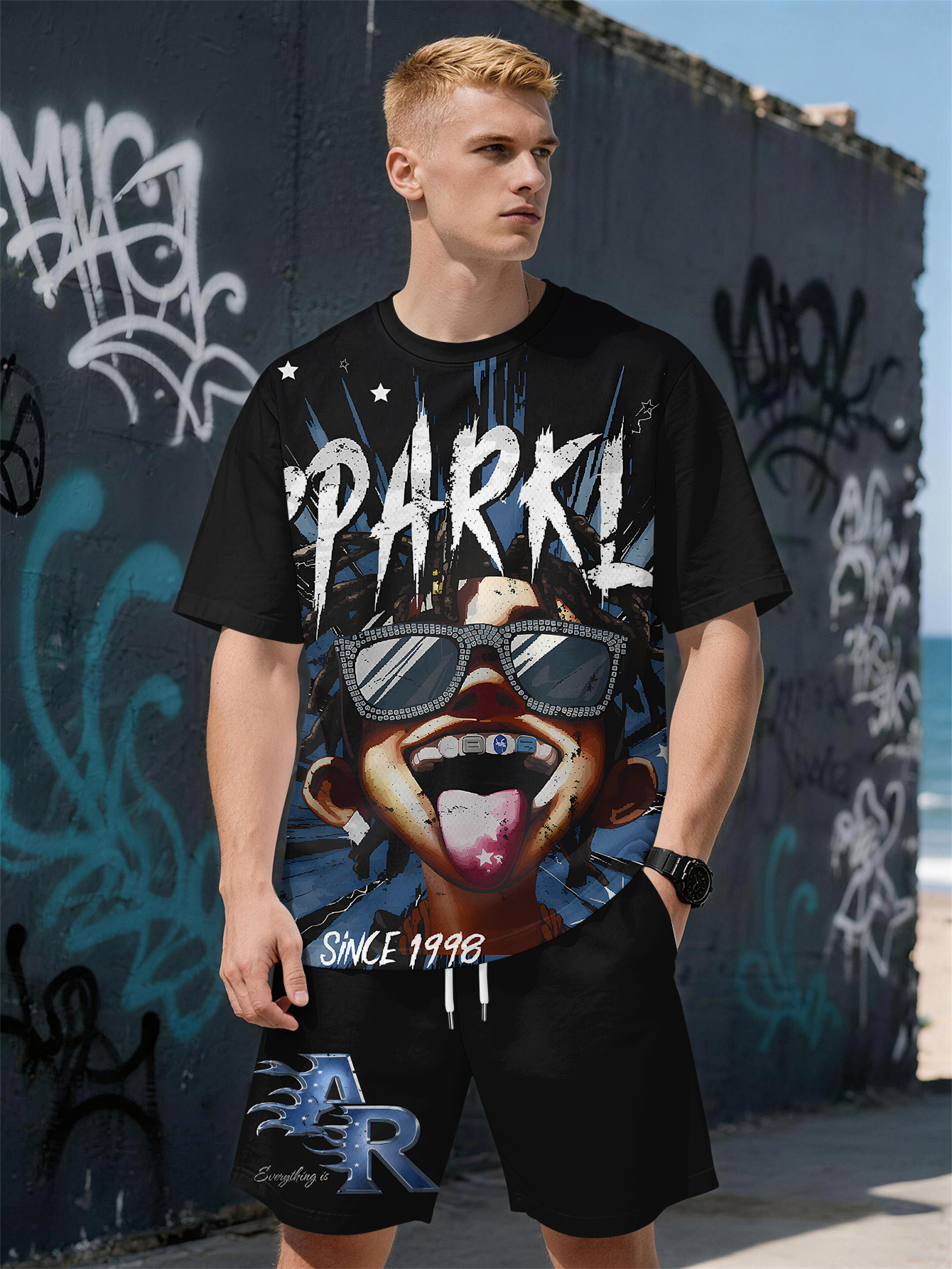 Street Fashion Brand - 2026 Summer New Men's Short-Sleeved Set