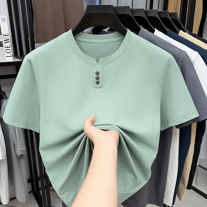 Street Fashion Male - Mens Casual Henley Neck T Shirt