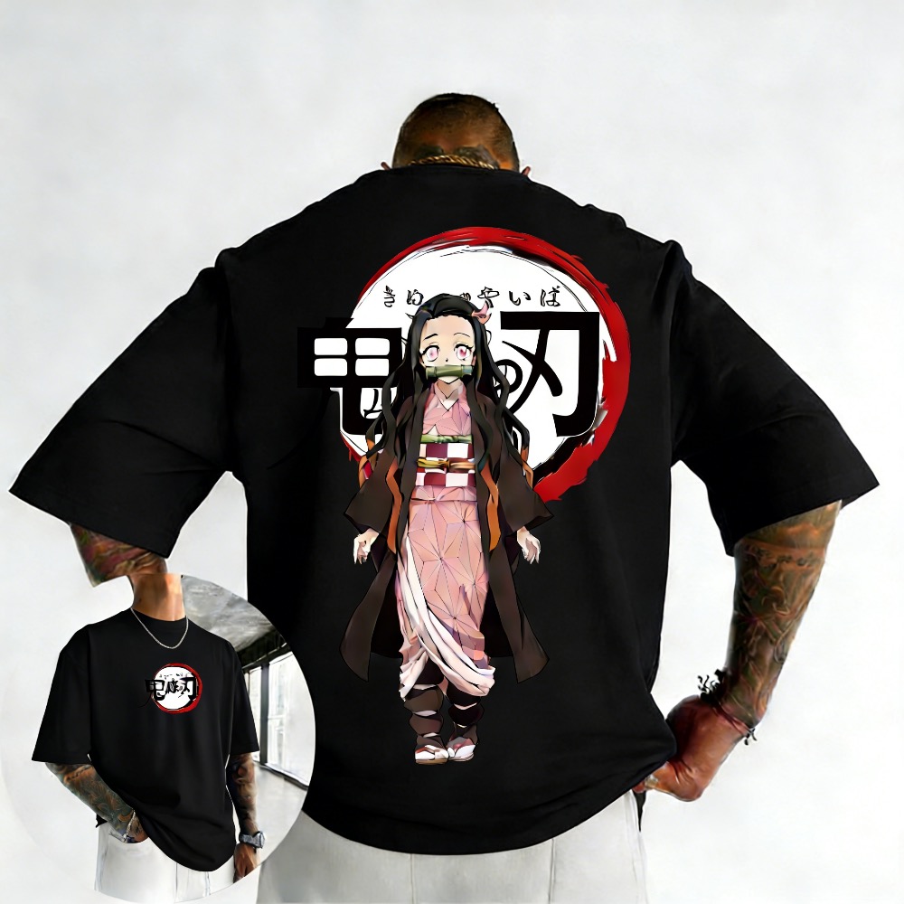 Street Fashion In Japan - Plus Size Demon Slayer Anime Printed