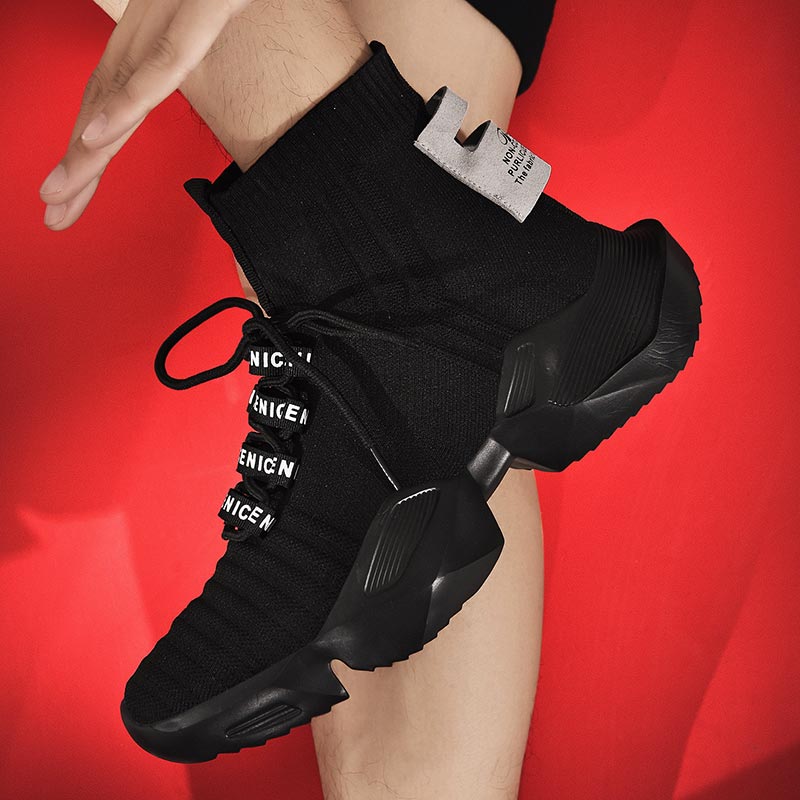 Street Fashion Japan Brand - Plus Size Hightop High-soled Men Sport