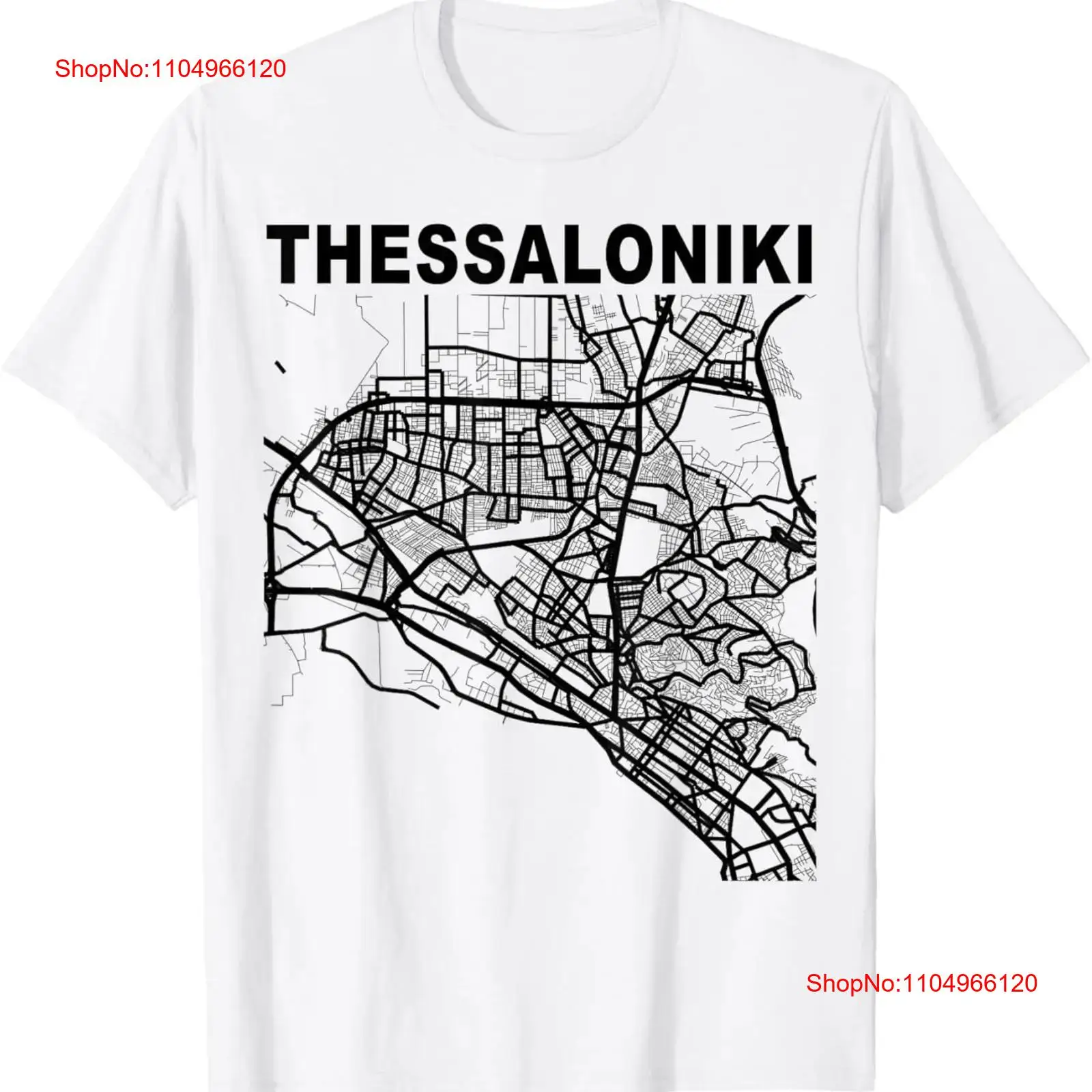 Street Fashion Greece - Thessaloniki City Street Map Greece Souvenir