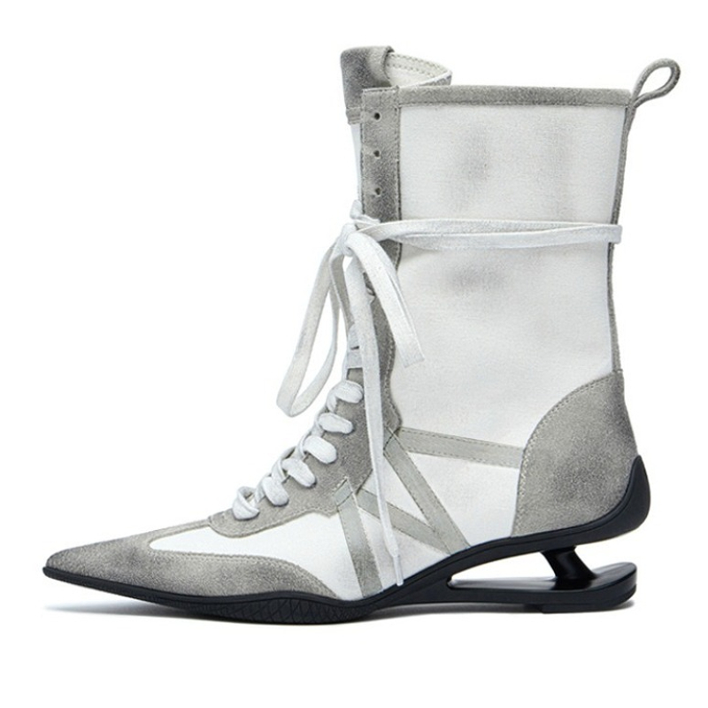 Street Fashion Brand - Pointed Toe Cross-tied Designer Women Boots