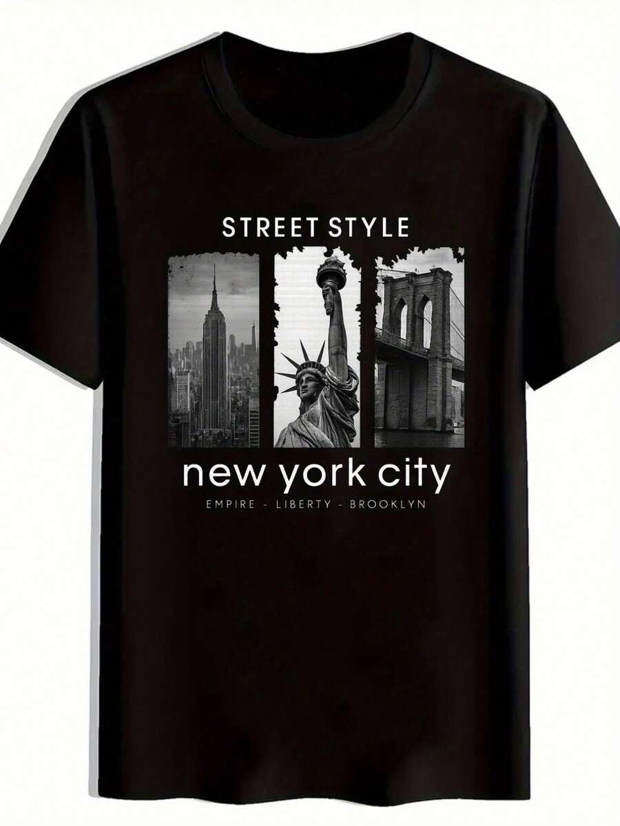 Street Style New York Fashion - Men'S T-Shirt Featuring New York City