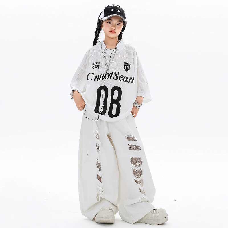 Girls ‌Hip Hop Mesh T-shirt St - مراجعة Street Fashion Outfit Girl وسعره