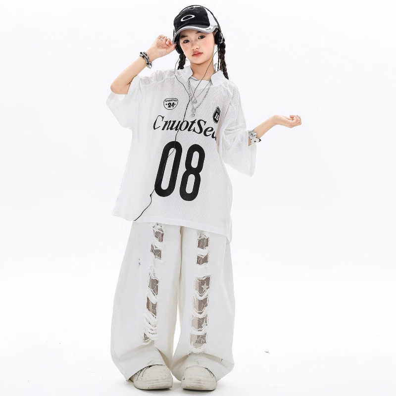 Girls ‌Hip Hop Mesh T-shirt St - مراجعة Street Fashion Outfit Girl وسعره