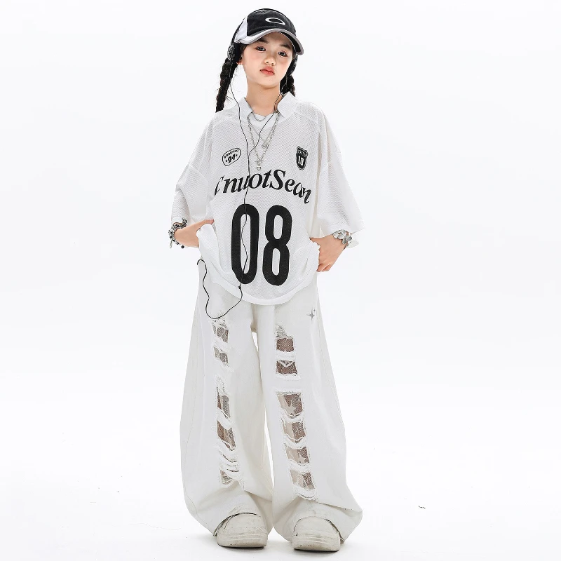 Girls ‌Hip Hop Mesh T-shirt St - مراجعة Street Fashion Outfit Girl وسعره