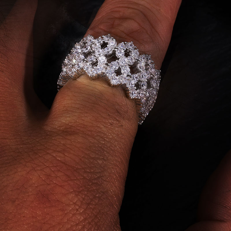 TUHE Iced Out Men Rings Moissa - مراجعة Street Fashion Rings وسعره