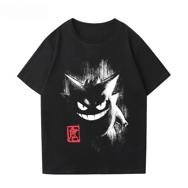 Pokémon Gengar Printing Tee Co - مراجعة Street Fashion In Japan وسعره