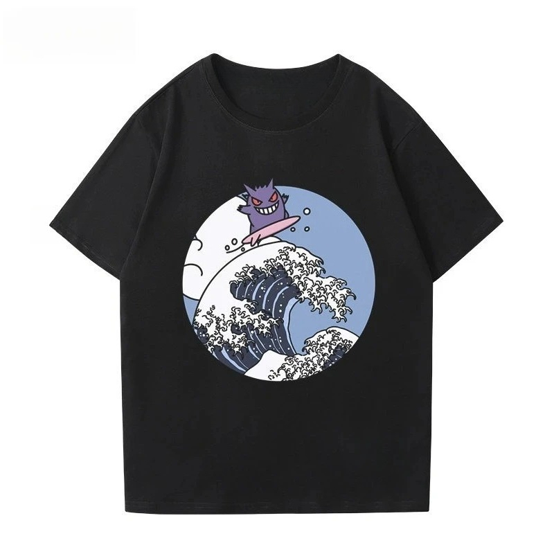 Pokémon Gengar Printing Tee Co - مراجعة Street Fashion In Japan وسعره