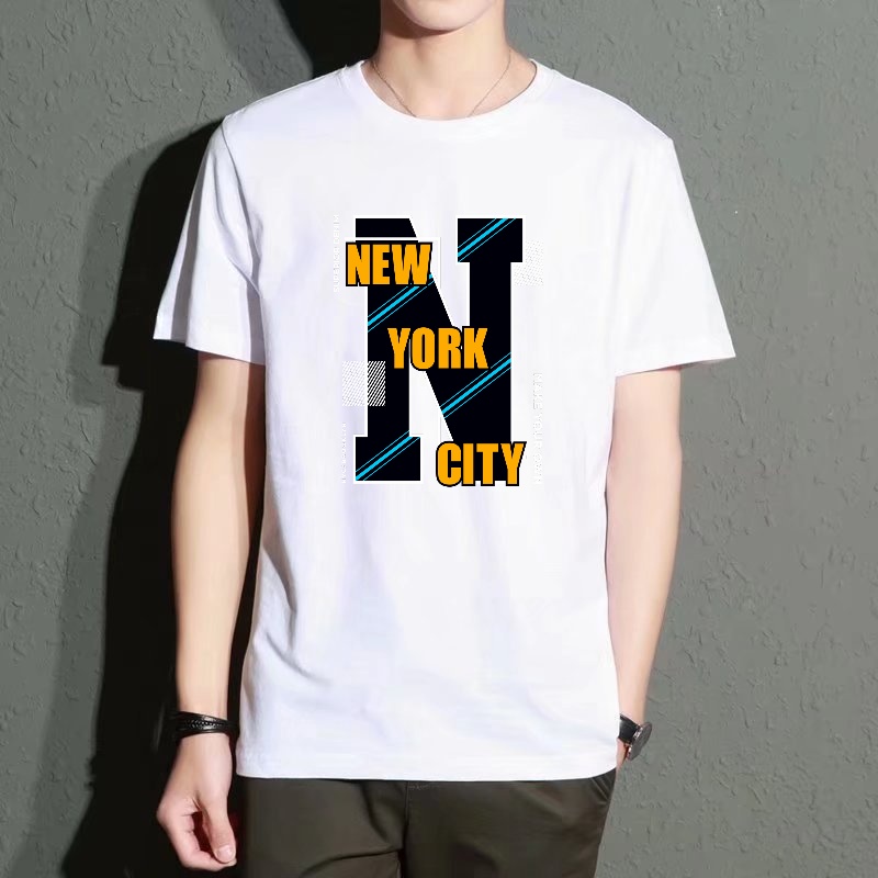 Men's Black Round-Neck Short-S - مراجعة Street Style New York Fashion وسعره