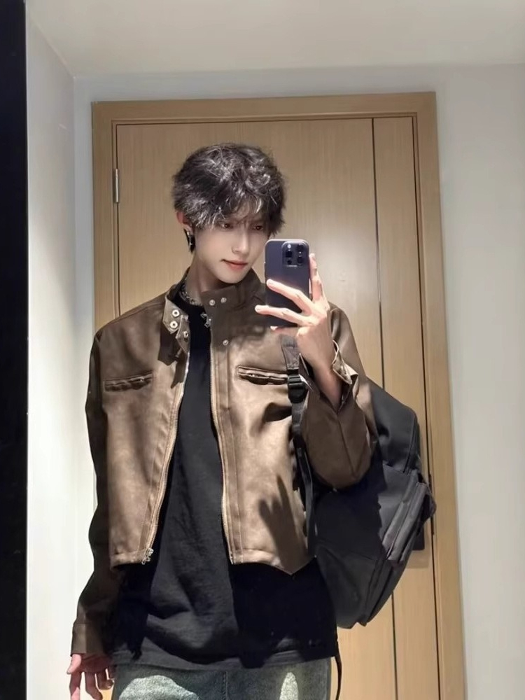 High Street Cool Style PU Leat - مراجعة Street Fashion Japan Brand وسعره
