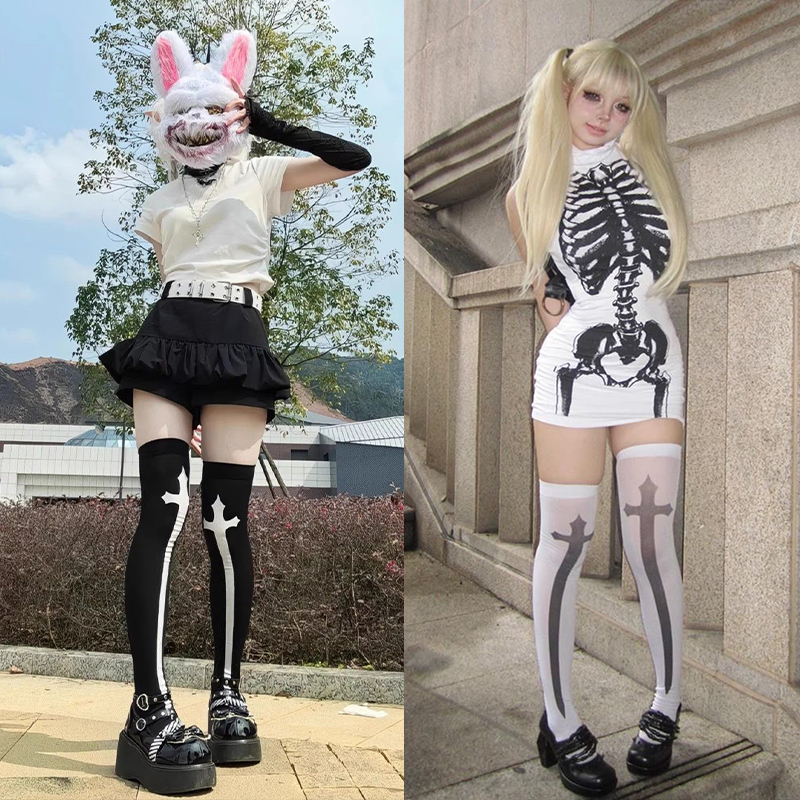Gothic Y2K Lolita Black White  - مراجعة Street Fashion Youtube وسعره