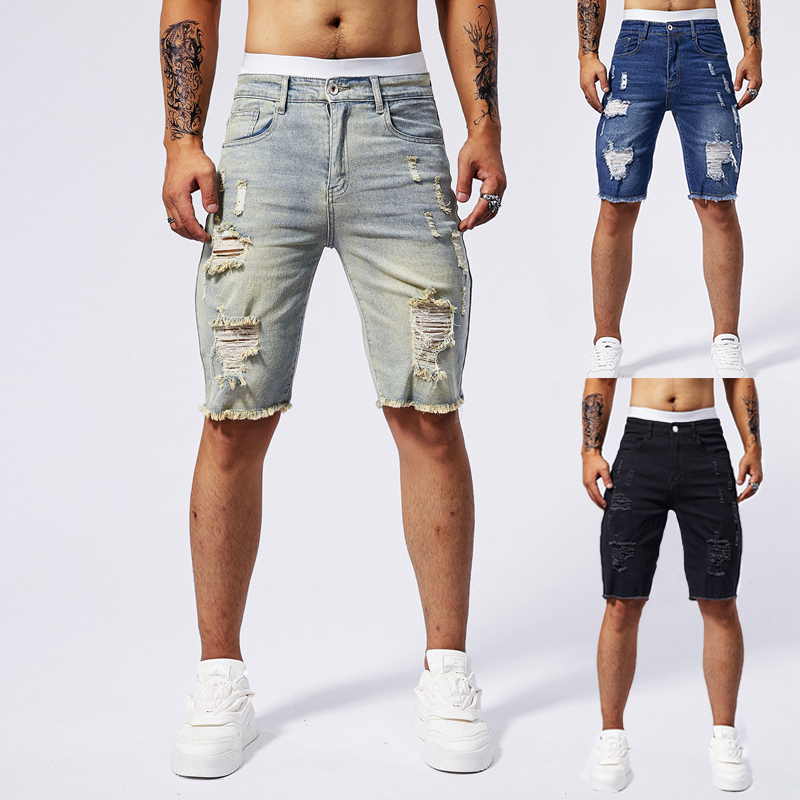 2025 Summer New Men's Ripped D - مراجعة Street Fashion Brand وسعره