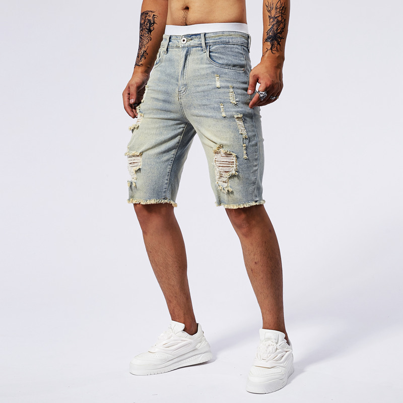 2025 Summer New Men's Ripped D - مراجعة Street Fashion Brand وسعره
