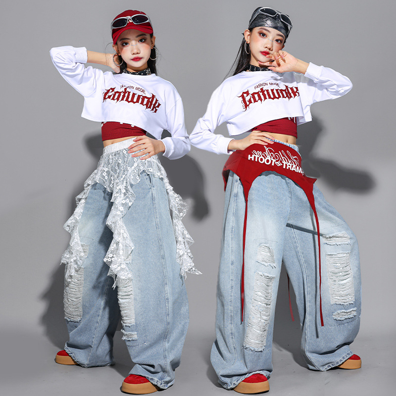 Hip Hop Jazz Street Dance Perf - مراجعة Street Fashion Outfit Girl وسعره