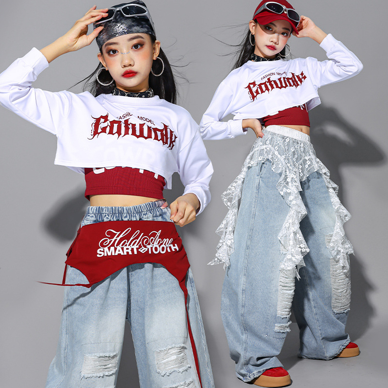 Hip Hop Jazz Street Dance Perf - مراجعة Street Fashion Outfit Girl وسعره