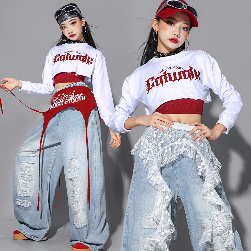 Hip Hop Jazz Street Dance Perf - مراجعة Street Fashion Outfit Girl وسعره
