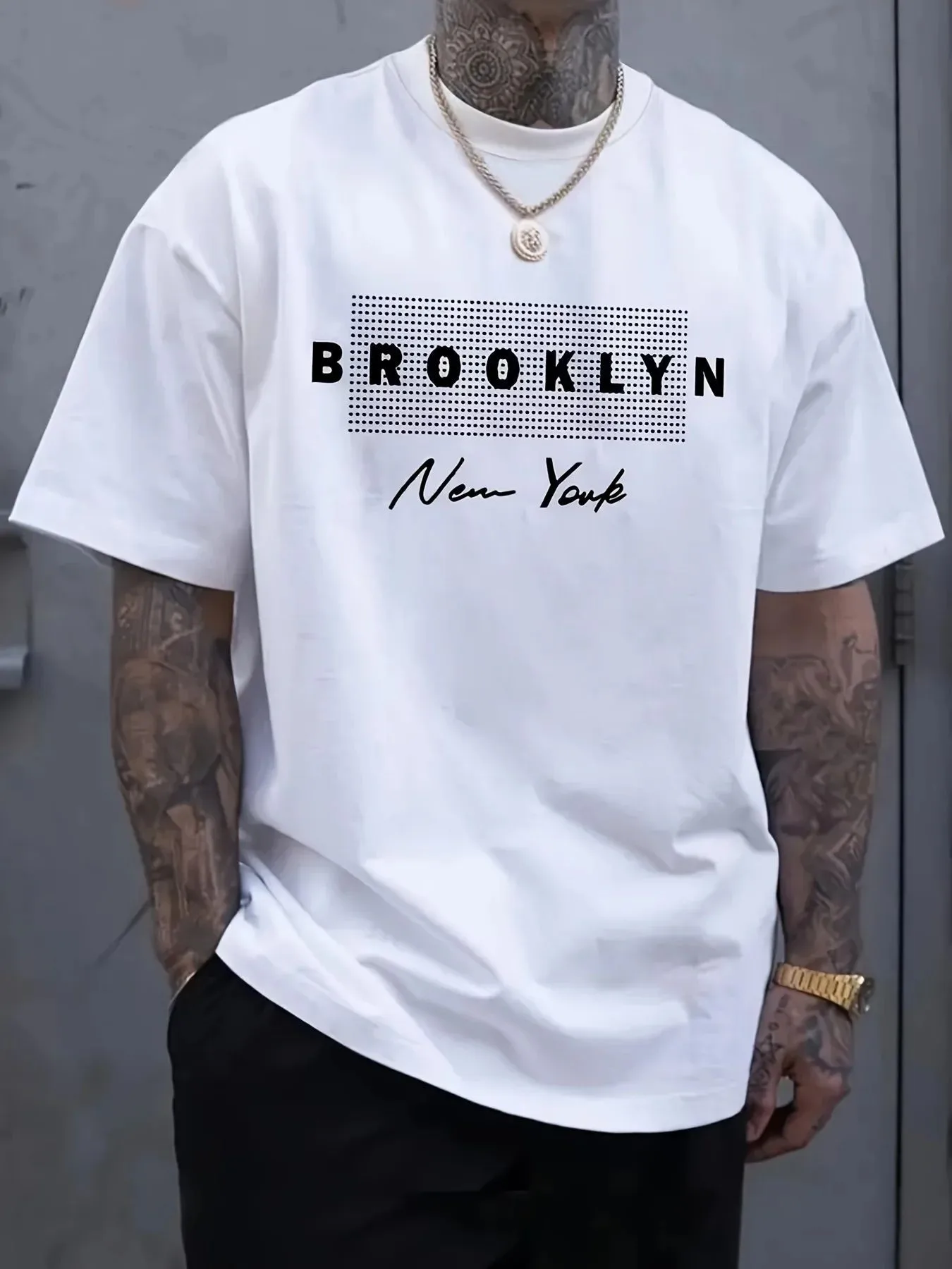 Men's New York Letter Printed  - مراجعة Street Fashion In New York وسعره