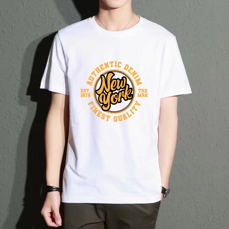 Men's Black Round-Neck Short-S - مراجعة Street Style New York Fashion وسعره