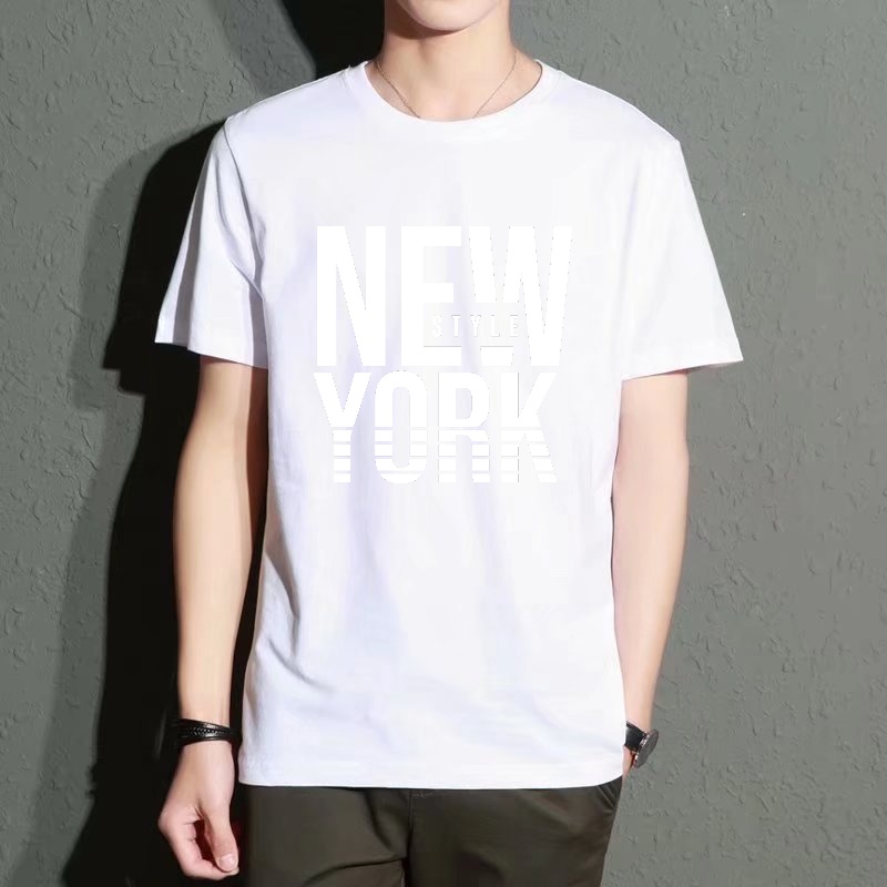 Men's Black Round-Neck Short-S - مراجعة Street Style New York Fashion وسعره