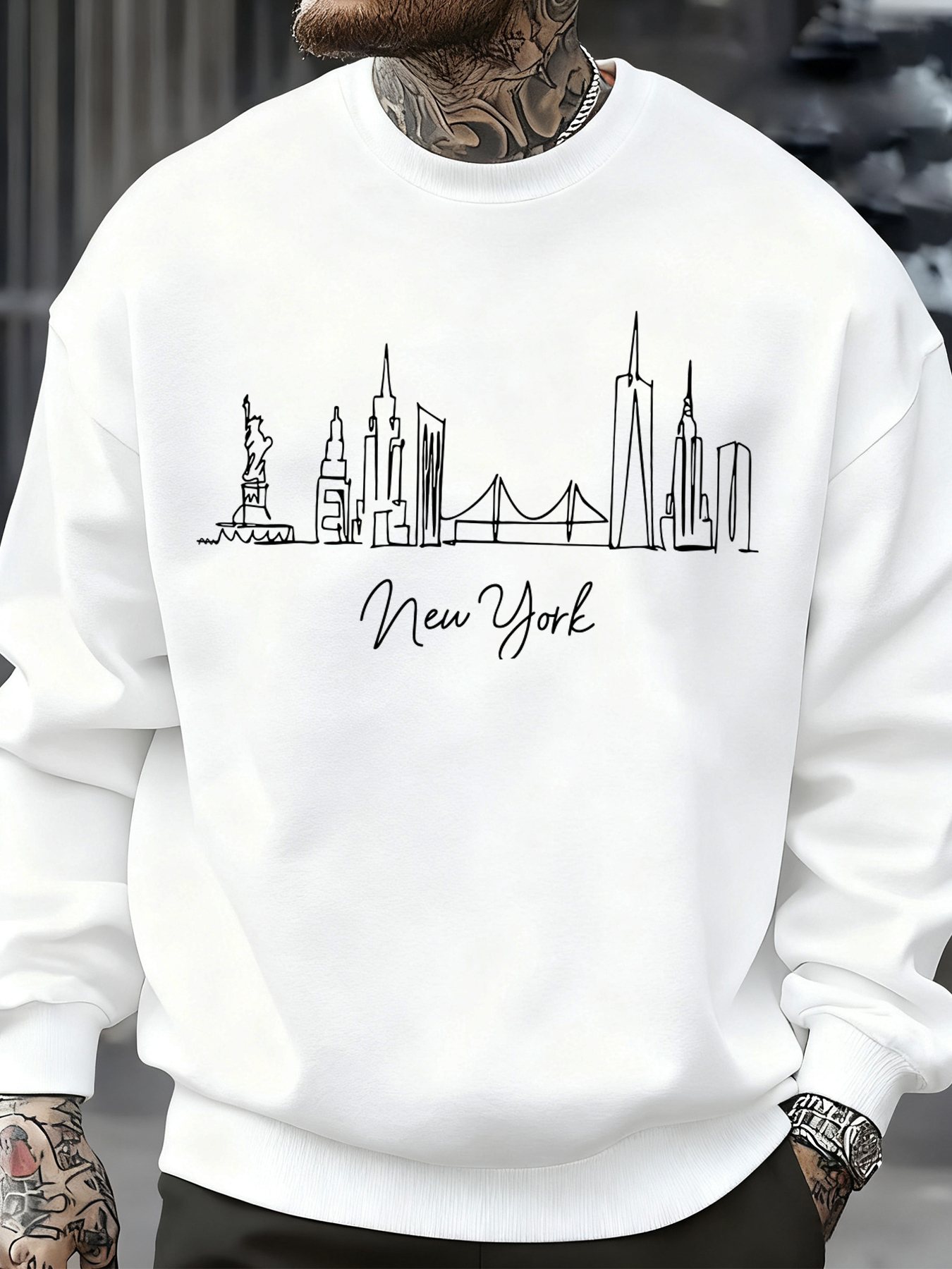 New York City Line Prints Men' - مراجعة High Street Fashion New York وسعره
