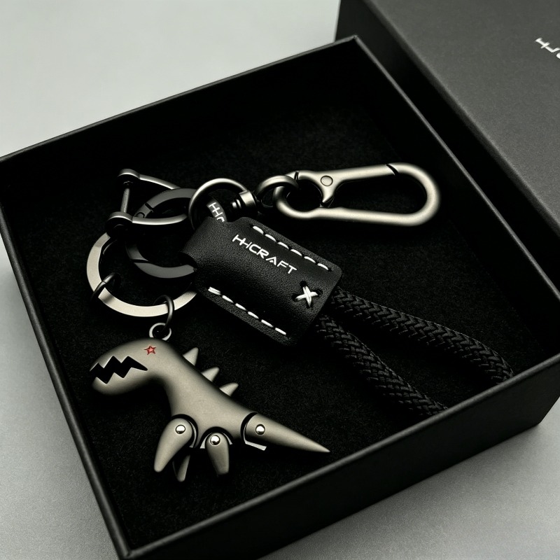 Cool Black Dinosaur Keychain w - مراجعة Street Fashion Rings وسعره