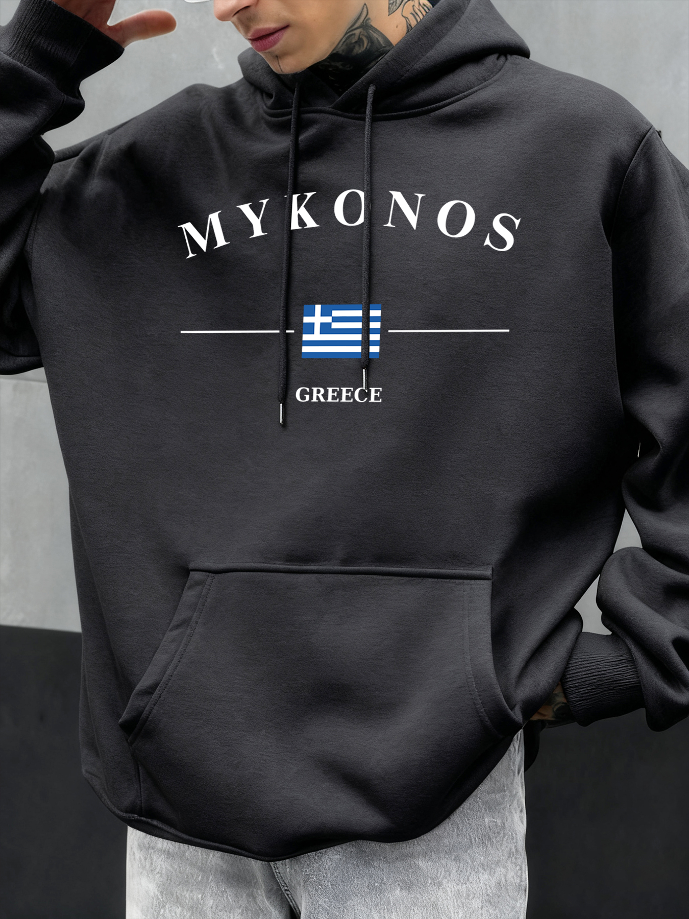 Mykonos Greece Letter And Flag - مراجعة Street Fashion Greece وسعره