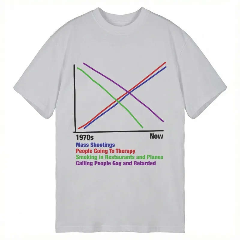 1970s Vs Now Printed Cotton T- - مراجعة Street Fashion Vs Streetwear وسعره