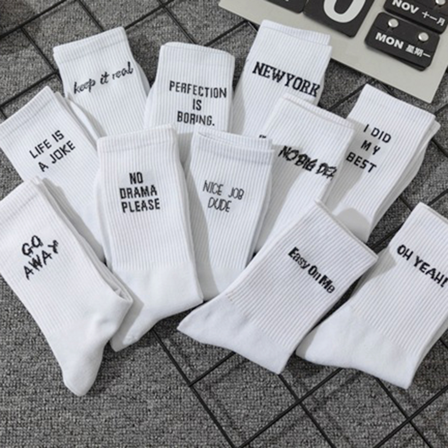 5 Pairs/Set New Women Letter J - مراجعة Street Fashion Youtube وسعره