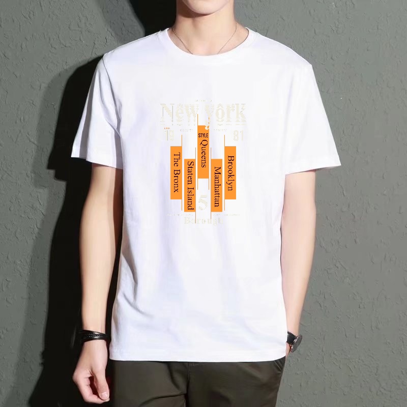 Men's Black Round-Neck Short-S - مراجعة Street Style New York Fashion وسعره