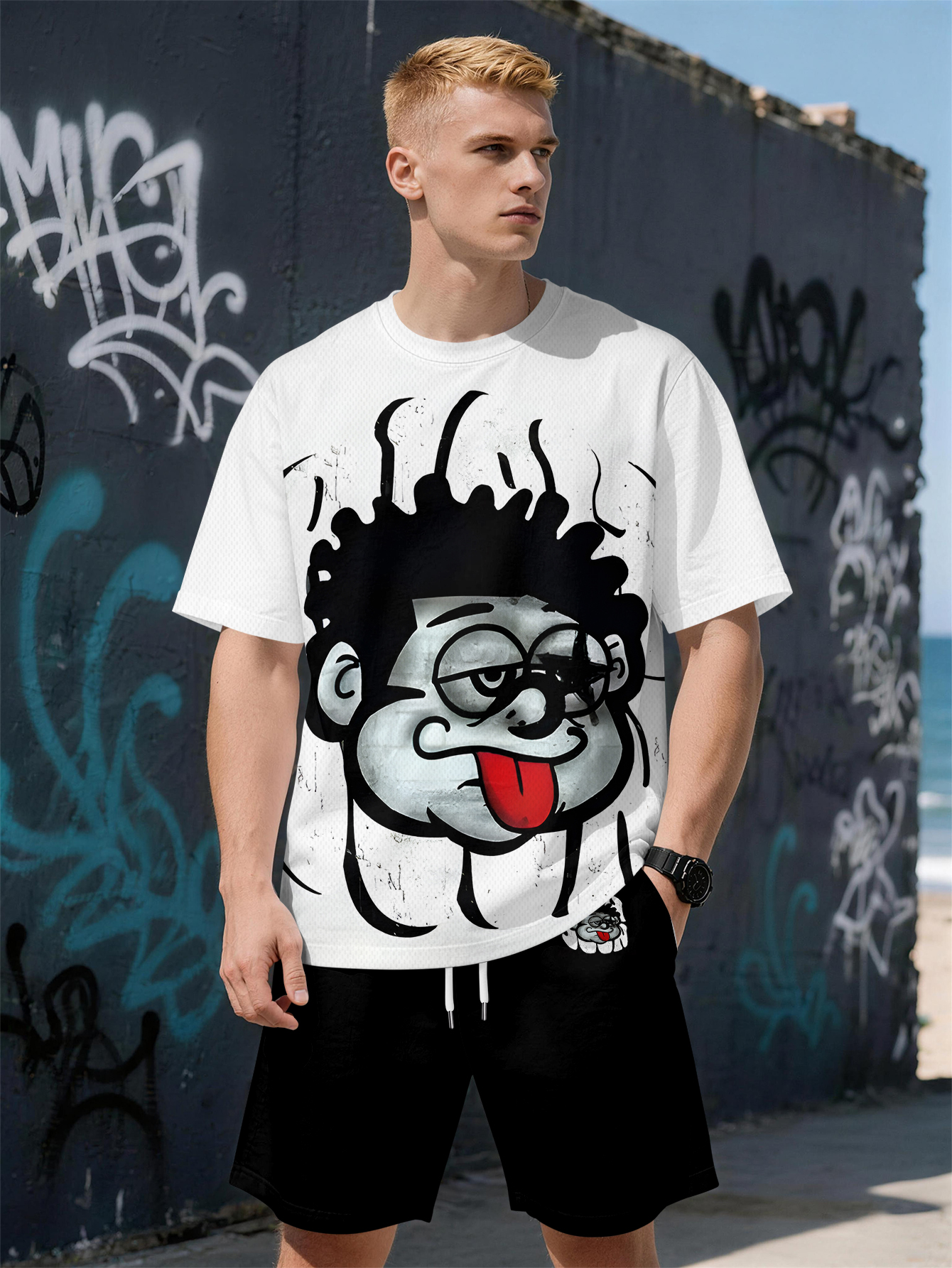 2026 Summer New Men's Short-Sl - مراجعة Street Fashion Brand وسعره