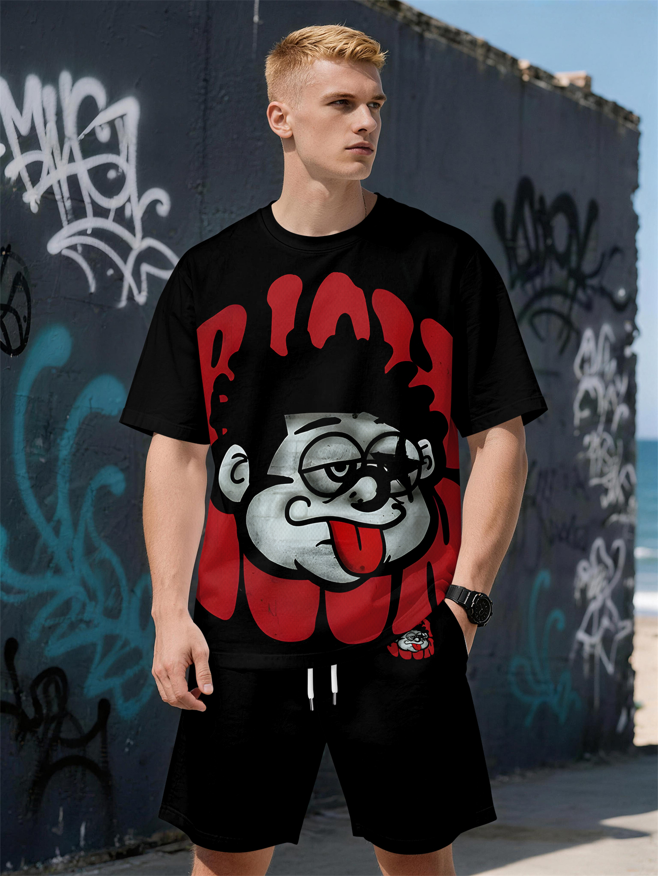 2026 Summer New Men's Short-Sl - مراجعة Street Fashion Brand وسعره