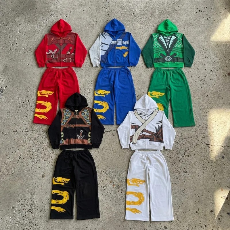 Ninja Warrior Armor Hoodie Set - مراجعة Street Fashion Male وسعره