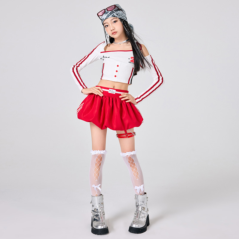 Girls Hip Hop Clothes White To - مراجعة Street Fashion Outfit Girl وسعره