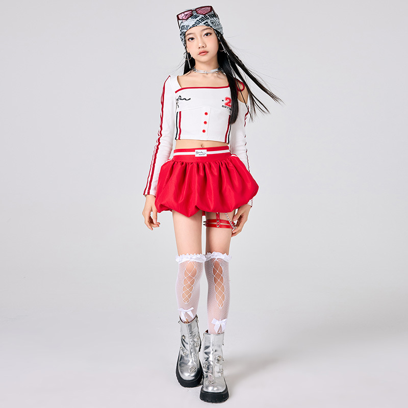Girls Hip Hop Clothes White To - مراجعة Street Fashion Outfit Girl وسعره