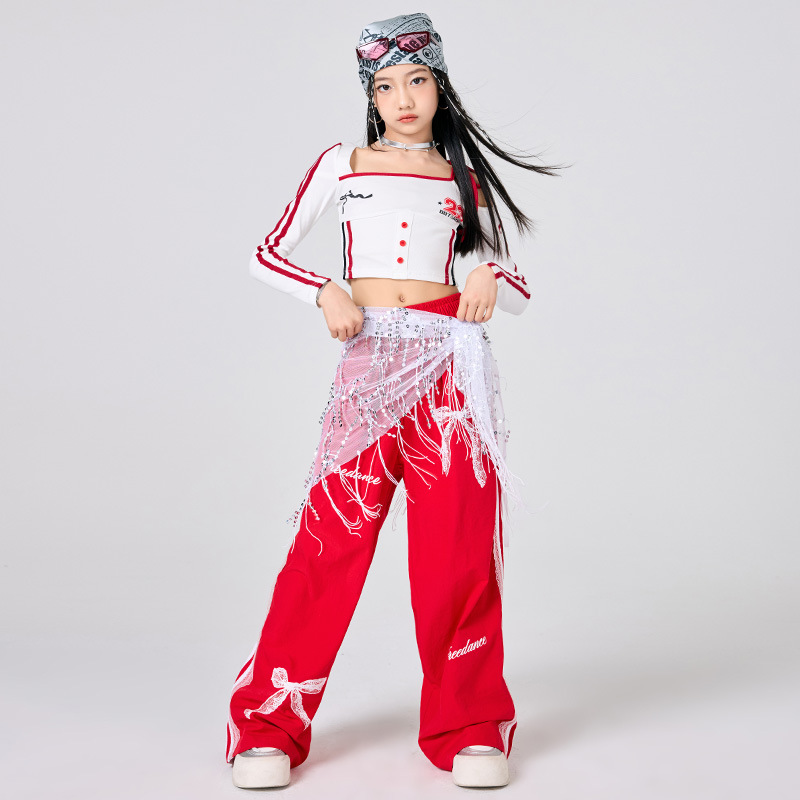 Girls Hip Hop Clothes White To - مراجعة Street Fashion Outfit Girl وسعره