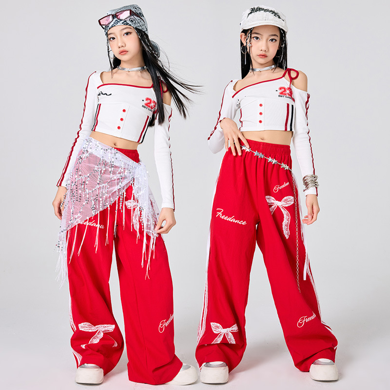 Girls Hip Hop Clothes White To - مراجعة Street Fashion Outfit Girl وسعره
