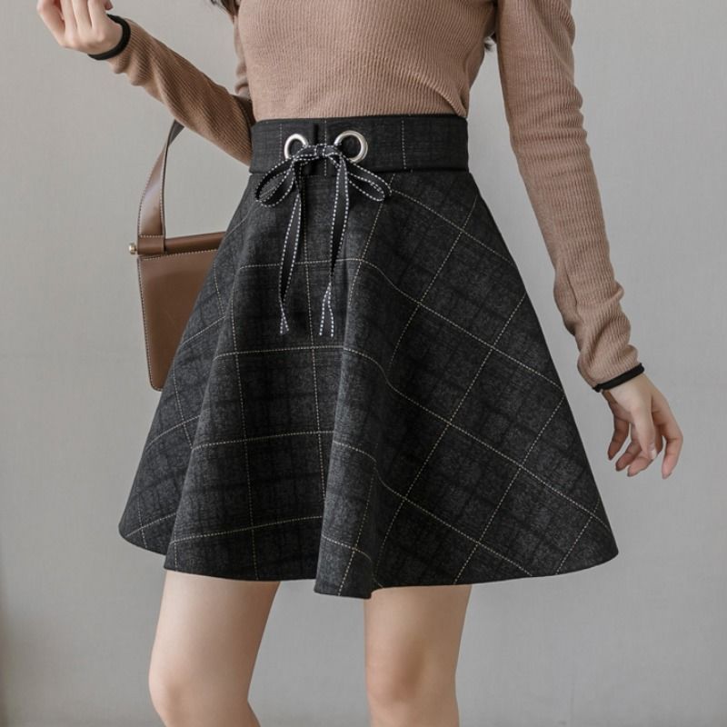 High Waist Plaid Vintage Short - مراجعة Street Fashion Now وسعره