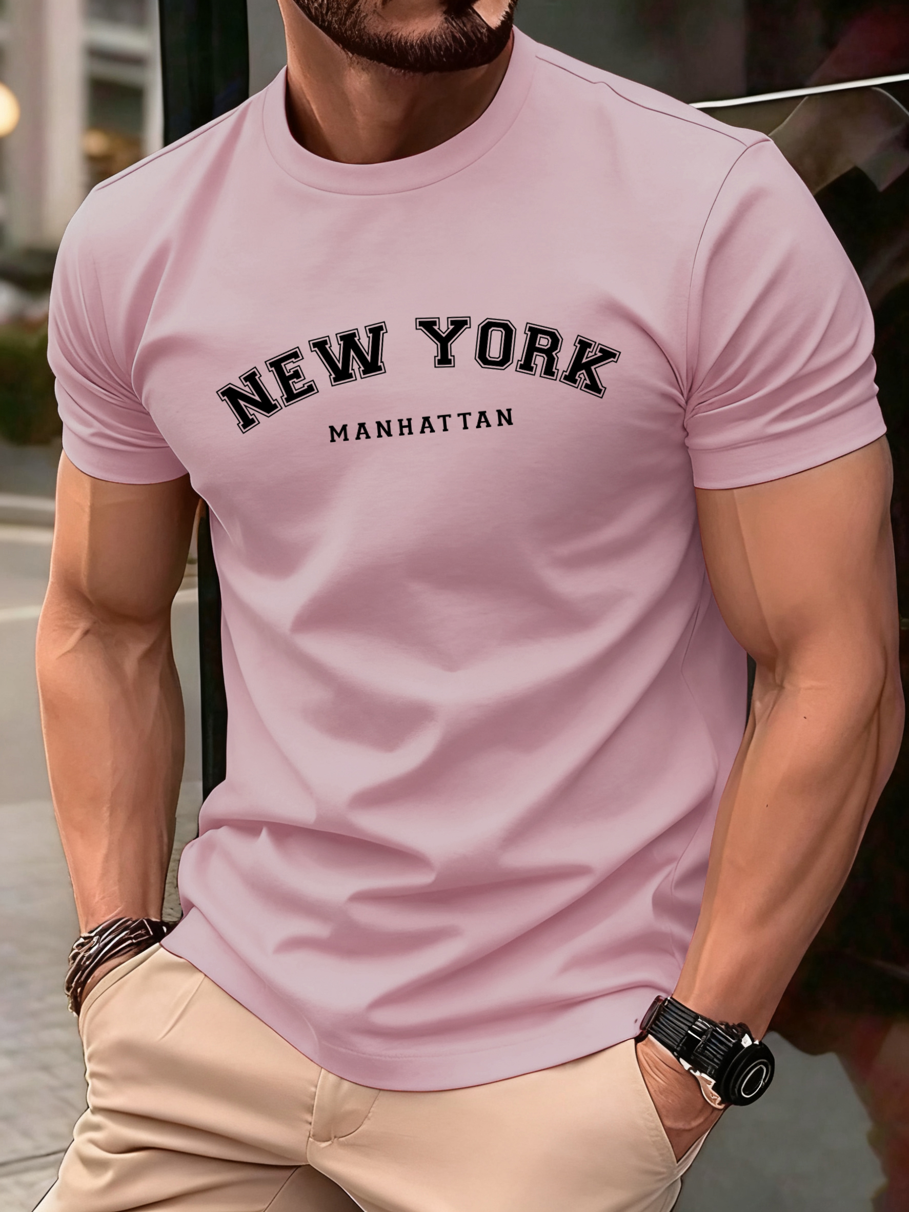 New York Manhattan Print T-Shi - مراجعة Street Fashion In New York وسعره