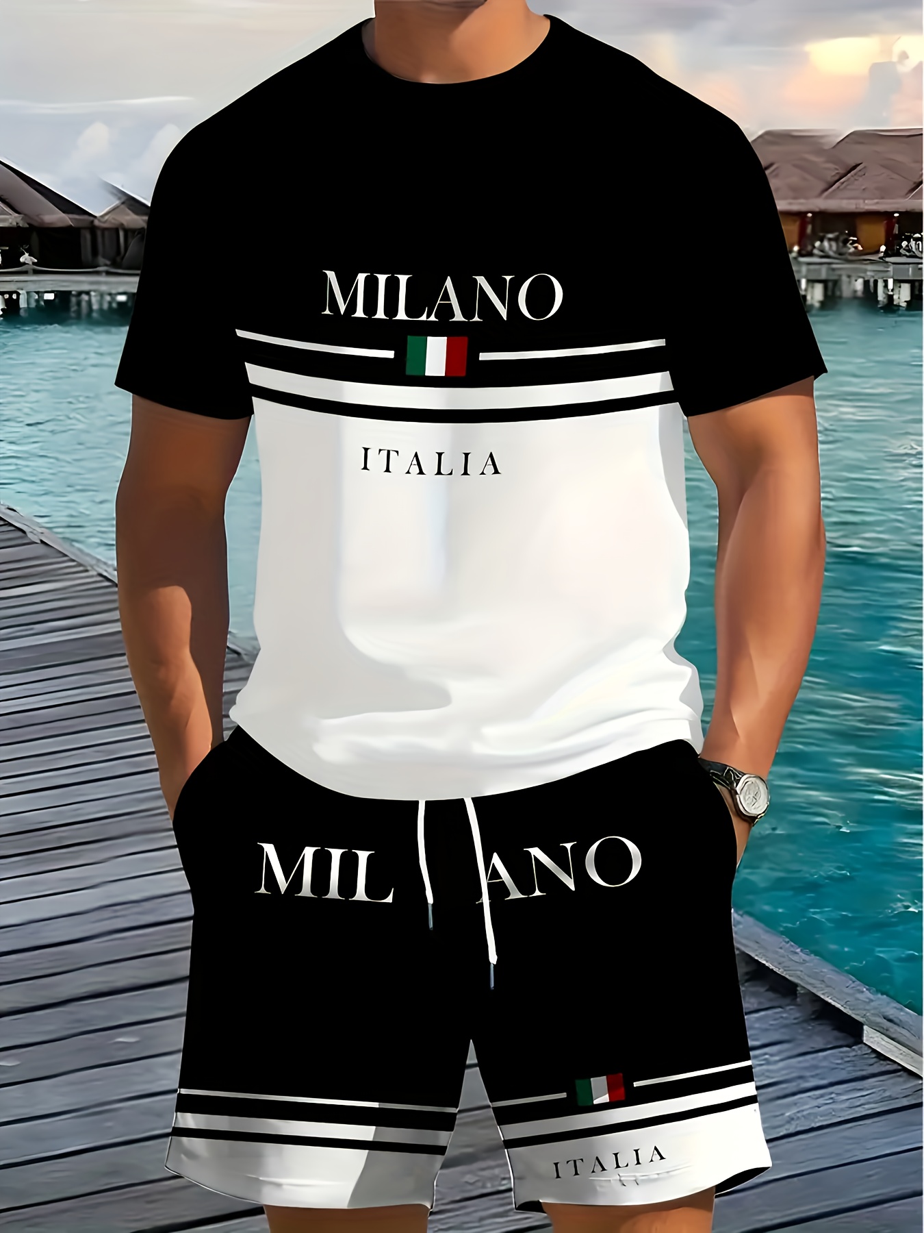 2026 Summer New Men's Short-Sl - مراجعة Street Fashion Male وسعره