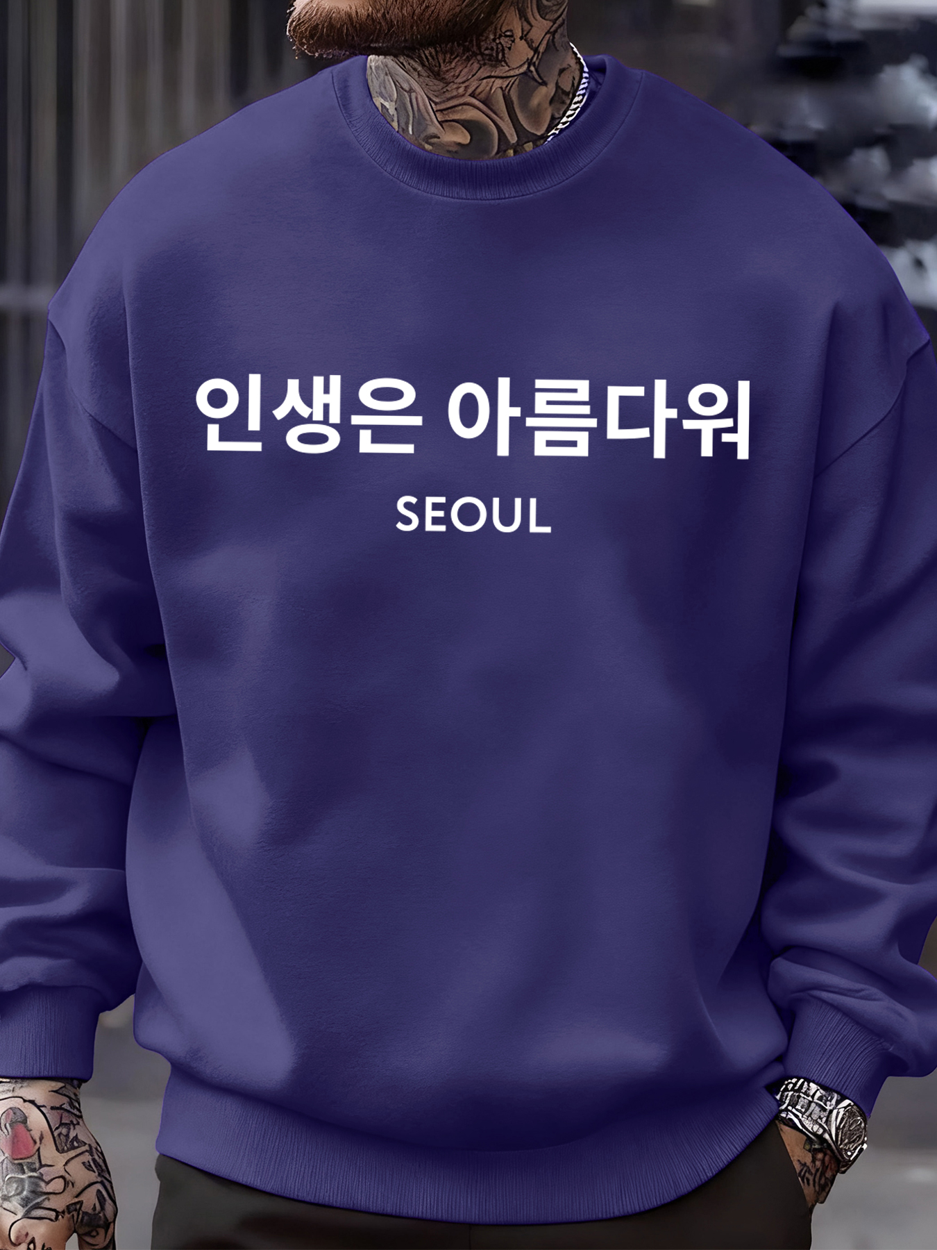 Seoul Korea Letter Print Men S - مراجعة Street Fashion Of Seoul وسعره