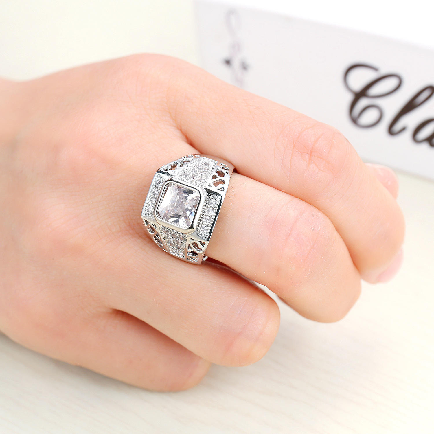 Luxury 925 Sterling Silver Hip - مراجعة Street Fashion Rings وسعره