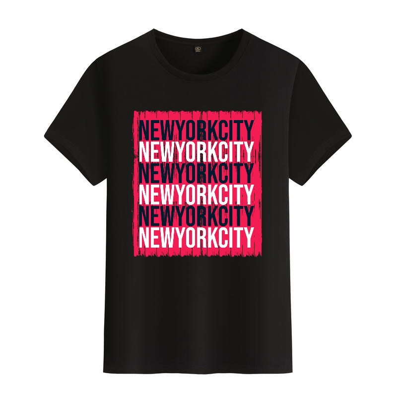 Men's Black Round-Neck Short-S - مراجعة Street Style New York Fashion وسعره
