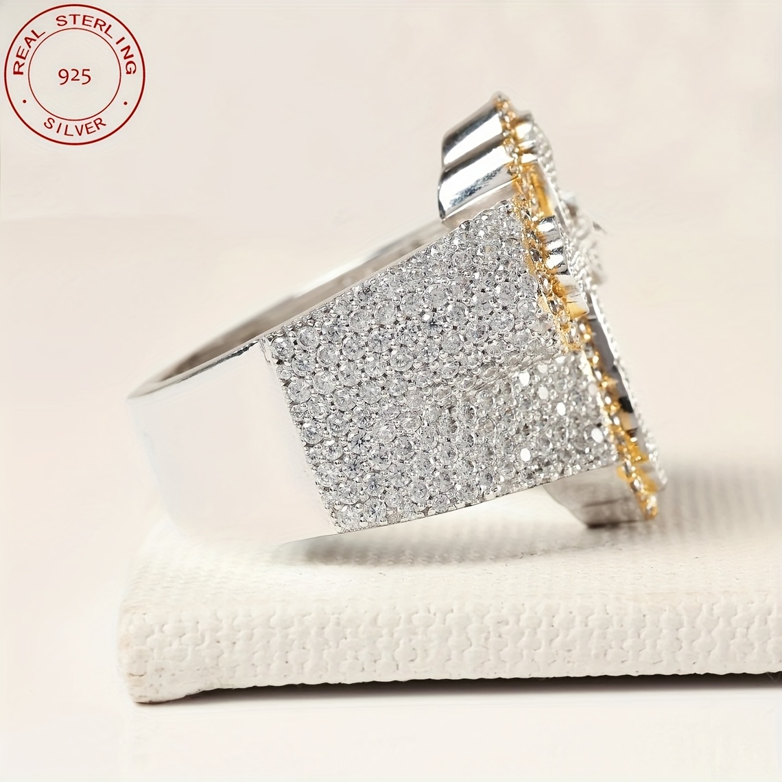 2025 New Arrival Iced Out Cros - مراجعة Street Fashion Rings وسعره